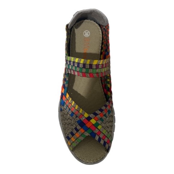 Bernie Mev Comfi Wedge Sandals Bronze Multi Elastic Comfort Lightweight - NWB - Picture 4 of 6